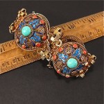 vintage chinese filigree sterling enamel turquoise coral bracelet z