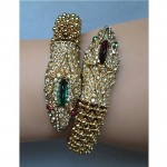 vintage ciner snake heads bracelet