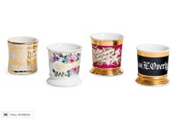 vintage collection of antique porcelain shaving cups