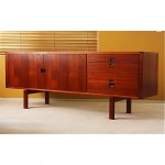 vintage danish modern teak rosewood credenza sideboard z