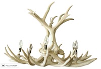 vintage faux antler resin chandelier