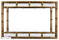 vintage gold faux bamboo mirror