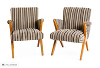 vintage italian striped armchairs