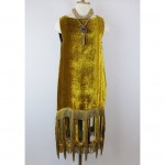 vintage jean paul gaultier velvet fringe cut out dress z