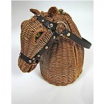 vintage marcus brothers novelty rattan horse head purse z