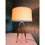 vintage mid-century gerald thurston tripod lamp z