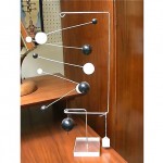 vintage midcentury tabletop mobile on lucite stand