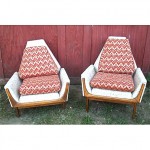 vintage pair of adrian pearsall armchairs