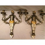 vintage pair of large venetian figural blackamoor sconces z