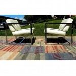 vintage pair of midcentury chrome lounge chairs z