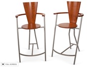 ntage pair of modern bar stools