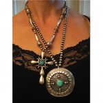 vintage pair of sterling turquoise necklaces