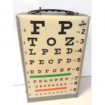 vintage portable lighted optical wall chart