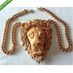 vintage razza celluloid lion necklace