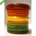 vintage set of bakelite bangle bracelets