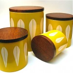 vintage set of catherine holm kitchen canisters