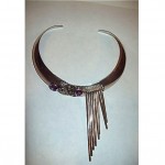 vintage sterling amethyst collar necklace