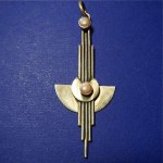 vintage sterling art deco pendant