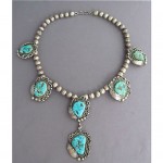 vintage sterling turquoise necklace