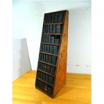 vintage thompson letterpress printing rack cabinet z