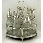 antique 1793 harvet silver cruet set z