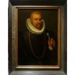 antique 17th century oil portrait