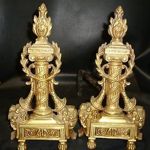 antique 1800s cast iron italian andirons