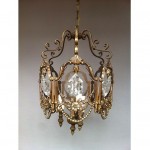 antique 19th century brass crystal chandelier