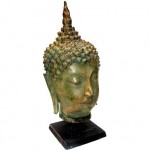 antique bronze buddha head