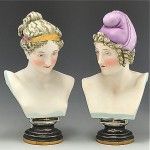 antique c. 1900 bisque parian busts z