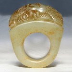 antique chinese carved jade ring