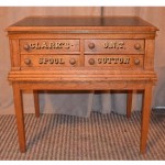 antique clarks oak spool cabinet desk