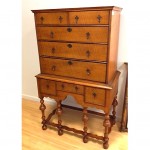 antique english maple highboy