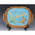 antique george jones majolica tray platter