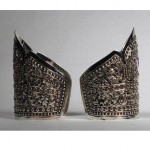 antique pair of chinese silver dragon bracelets z