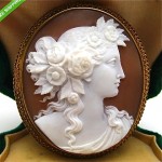 antique victorian shell cameo brooch