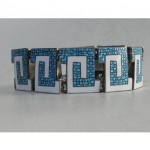 vinatge margot de taxco mexican silver enamel bracelet