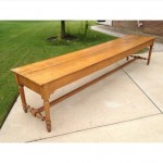 e 12 ft oak harvest table