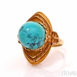 vintage 18k turquoise ring