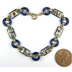 vintage 1920s enamel egyptian scene bracelet