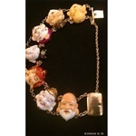 vintage 1940s toshikane gods of fortune bracelet and earrings