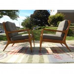 vintage 1950s danish modern lounge chairs z