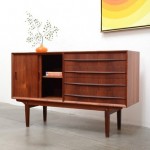 vintage 1950s danish modern teak credenza sideboard z