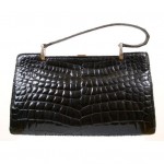 vintage 1950s le sacideal french crocodile handbag