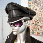 vintage 1950s leather motorcycle hat
