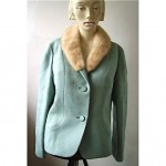 vintage 1950s mink collar blazer