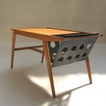 vintage 1950s plywood coffee table