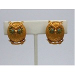 vintage 1960s askew owl earrings