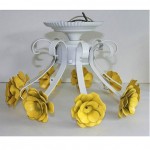 vintage 1960s floral ceiling light