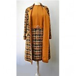 vintage 1960s gasser wool knit dress and coat set z